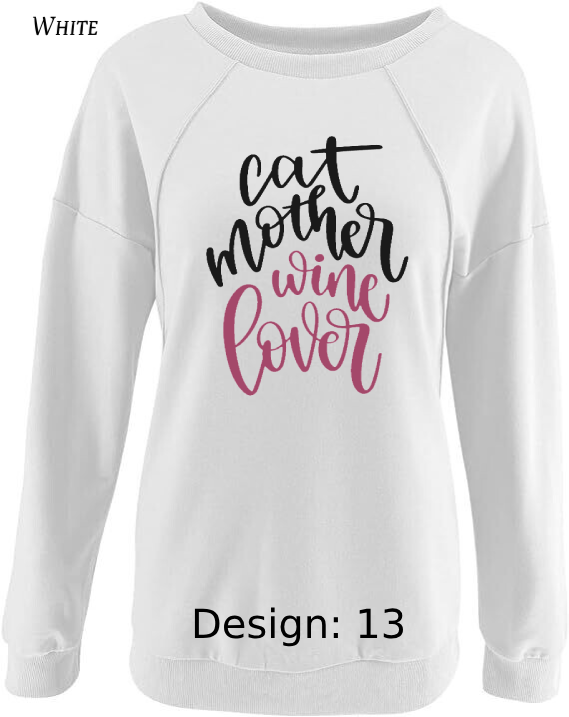 Sweatshirt Women's Cat Sweatshirt | Custom Sweatshirt