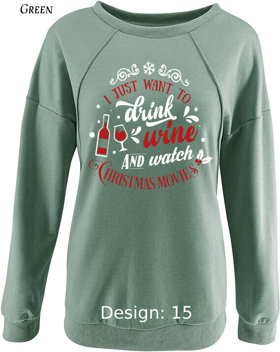 Sweatshirt Women's Christmas Funny Drinking Sweatshirt | Custom Sweatshirt