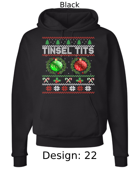 Unisex Christmas Jingle Balls & Tinsel Tits Hoodie Sweatshirt | Custom Hoodie