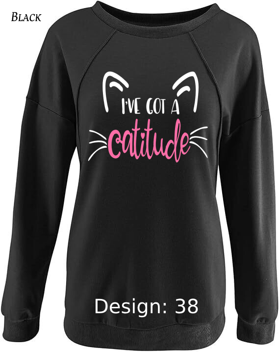 Sweatshirt Women's Cat Sweatshirt | Custom Sweatshirt