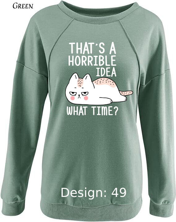 Sweatshirt Women's Cat Sweatshirt | Custom Sweatshirt