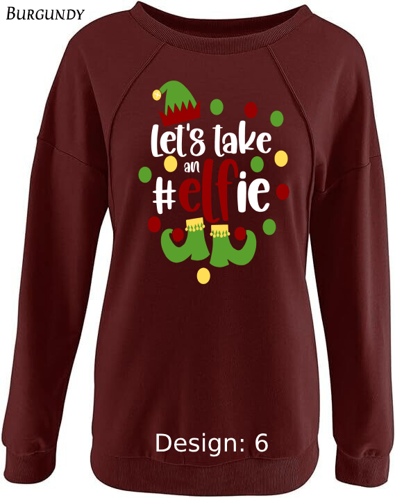 Sweatshirt Women's Christmas Funny Elf Sweatshirt | Custom Sweatshirt