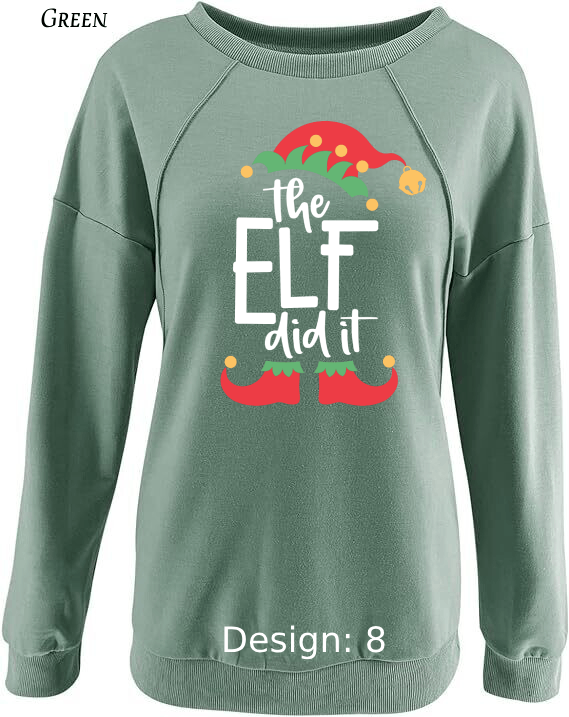 Sweatshirt Women's Christmas Funny Elf Sweatshirt | Custom Sweatshirt