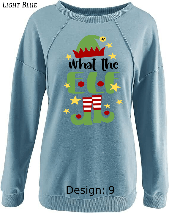 Sweatshirt Women's Christmas Funny Elf Sweatshirt | Custom Sweatshirt