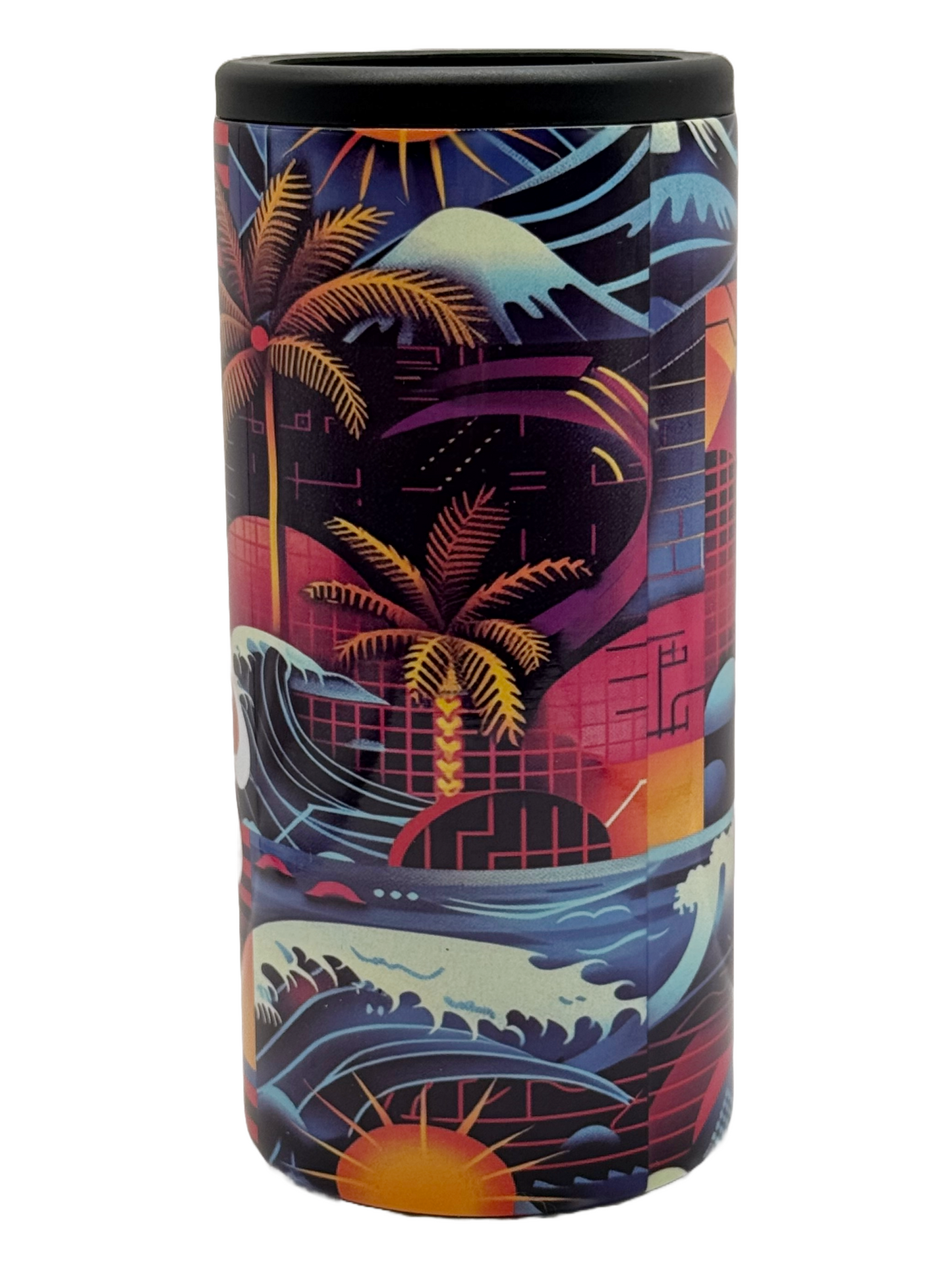 Custom Tumbler Ready To Ship 12oz Skinny Can Insulated Cooler | Sublimation Tumbler | Beaches & Besties