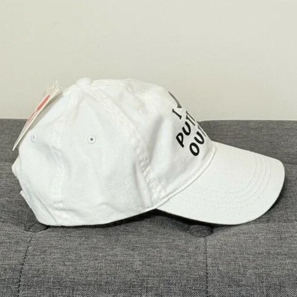 Ponytail Cap Custom Women's White Golf Hat OS