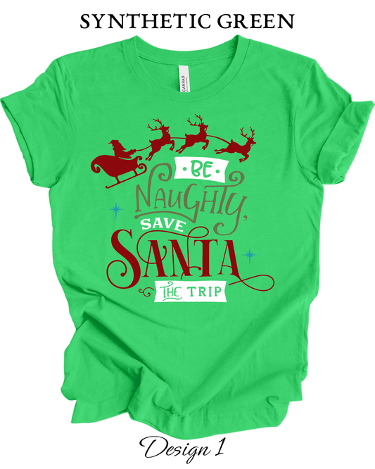 Custom Tee Unisex Crew Neck T-Shirts | Christmas Funny Santa Inspired Tee