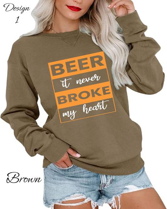 Funny Beer Women’s Sweatshirts – Beer Humor Sweatshirts