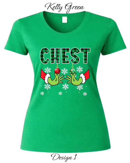 Custom Women's Tank Tops & Tees | Christmas Chest Tee