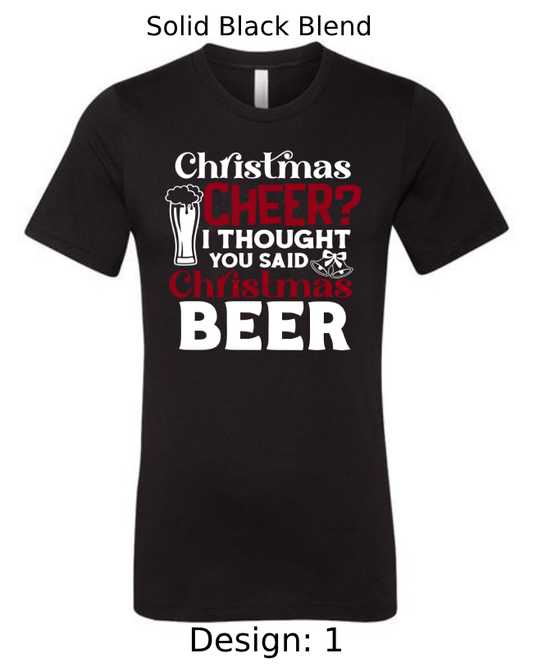Shirts Men's Customized T-Shirts | Christmas Funny Drinking Themed Tee