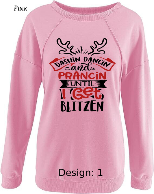 Sweatshirt Women's Christmas Funny Drinking Sweatshirt | Custom Sweatshirt