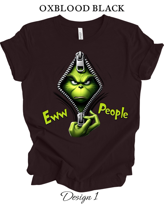 Custom Tee Unisex Crew Neck T-Shirts | Christmas Funny Grinch Inspired Tee