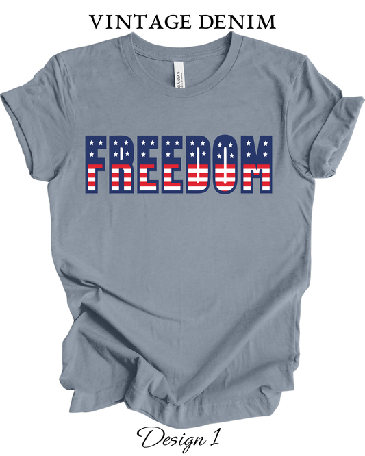 Custom Tee Unisex Crew Neck T-shirts | Patriotic Inspired Tee