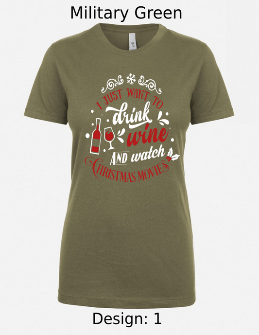 Shirts Women's Customized Tank Tops & Shirts | Christmas Funny Drinking Themed Tee