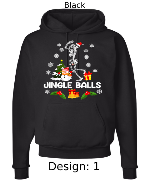 Unisex Christmas Jingle Balls & Tinsel Tits Hoodie Sweatshirt | Custom Hoodie