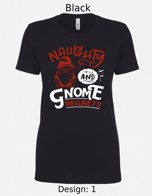 Shirts Women's Customized Tank Tops & Shirts | Christmas Funny Gnome Themed Tee
