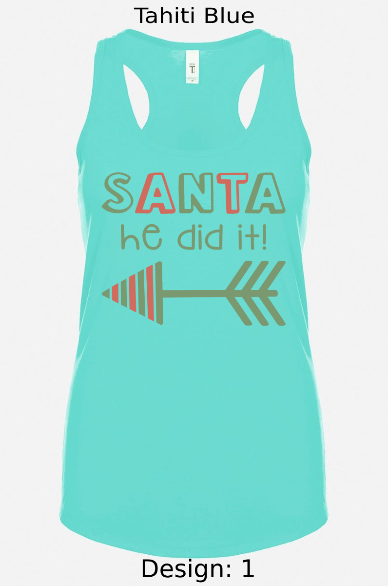 Shirts Women's Customized Tank Tops & Shirts | Christmas Funny Santa Themed Tee