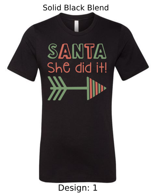 Shirts Men's Customized T-Shirts | Christmas Funny Santa Themed Tee