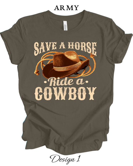 Country Cowboy & Cowgirl Shirts – Unisex Crew Neck T-Shirt