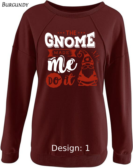 Sweatshirts Women's Christmas Funny Gnome Sweatshirt |  Custom Sweatshirt