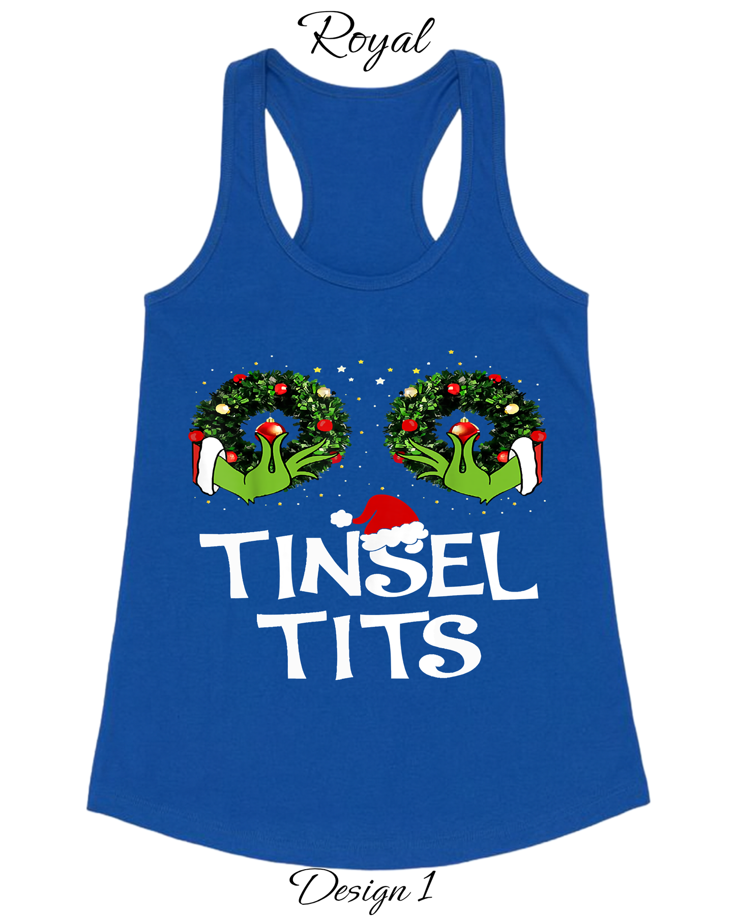 Custom Women's Tank Tops & Tees | Christmas Tinsel Tits Inspired Tee