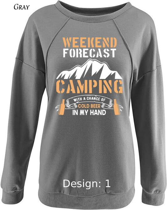 Sweatshirt Women's Camping Sweatshirt | Custom Sweatshirt