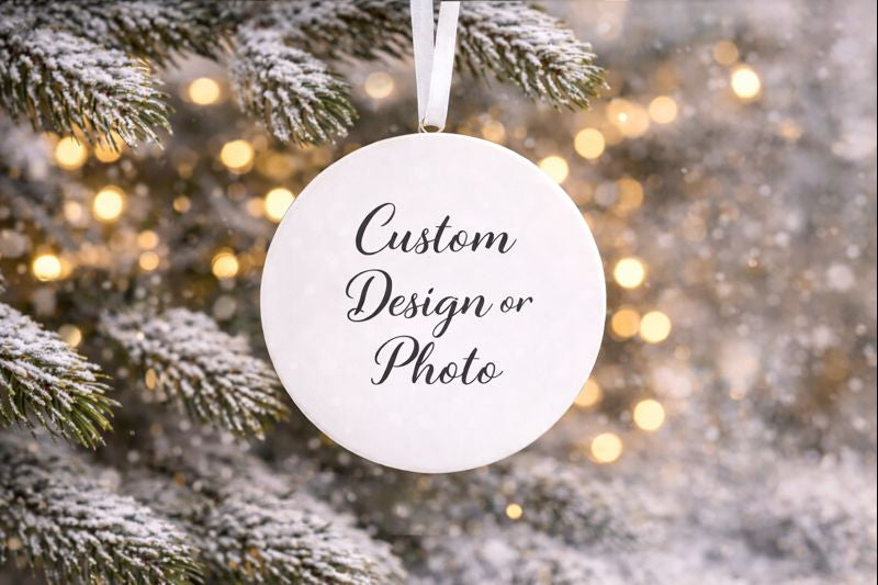 Custom Photo Ornament: Personalized Image, Logo, Text, or Photo 3" Ornament