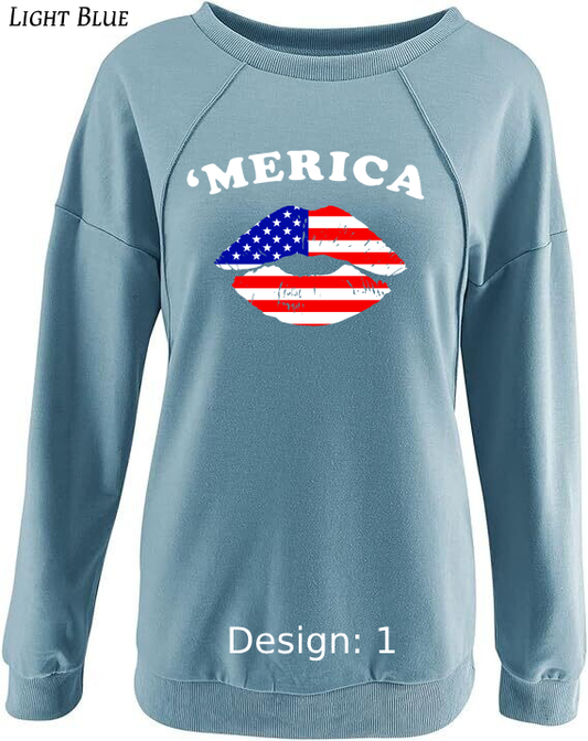 Sweatshirt Women's Patriotic Sweatshirt | Custom Sweatshirt