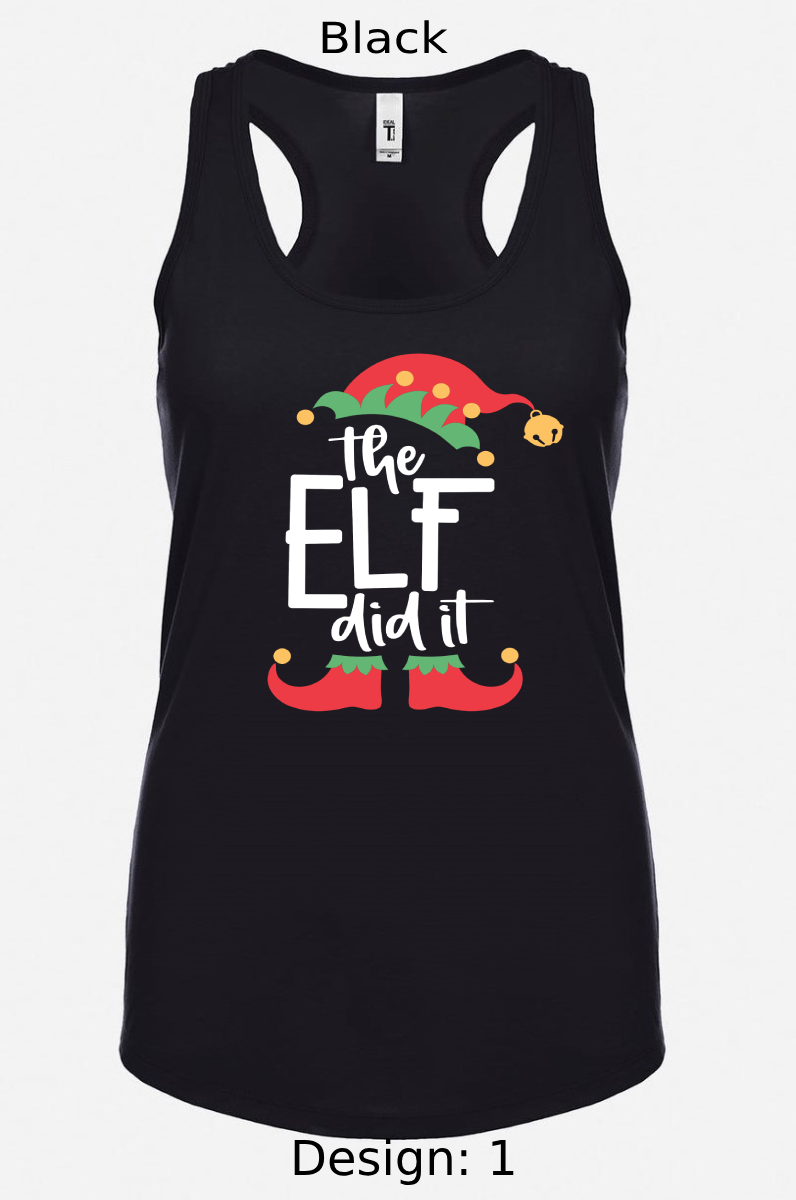 Shirts Women's Customized Tank Tops & Shirts | Christmas Funny Elf Themed Tee