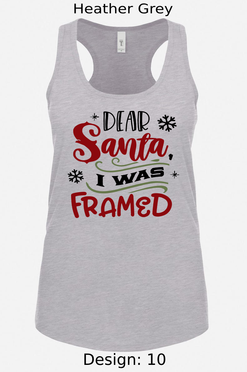 Shirts Women's Customized Tank Tops & Shirts | Christmas Funny Santa Themed Tee