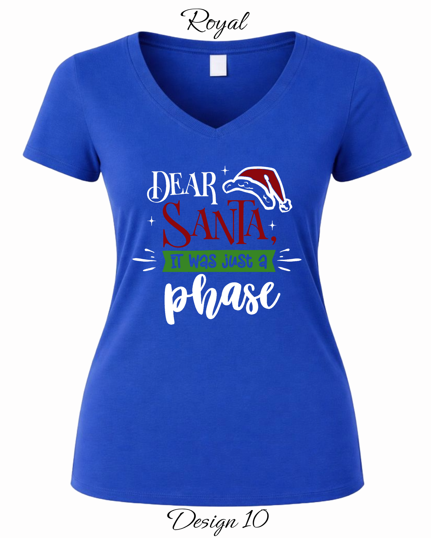 Custom Women's Tank Tops & Tees | Christmas Funny Christmas Santa Themed Tee