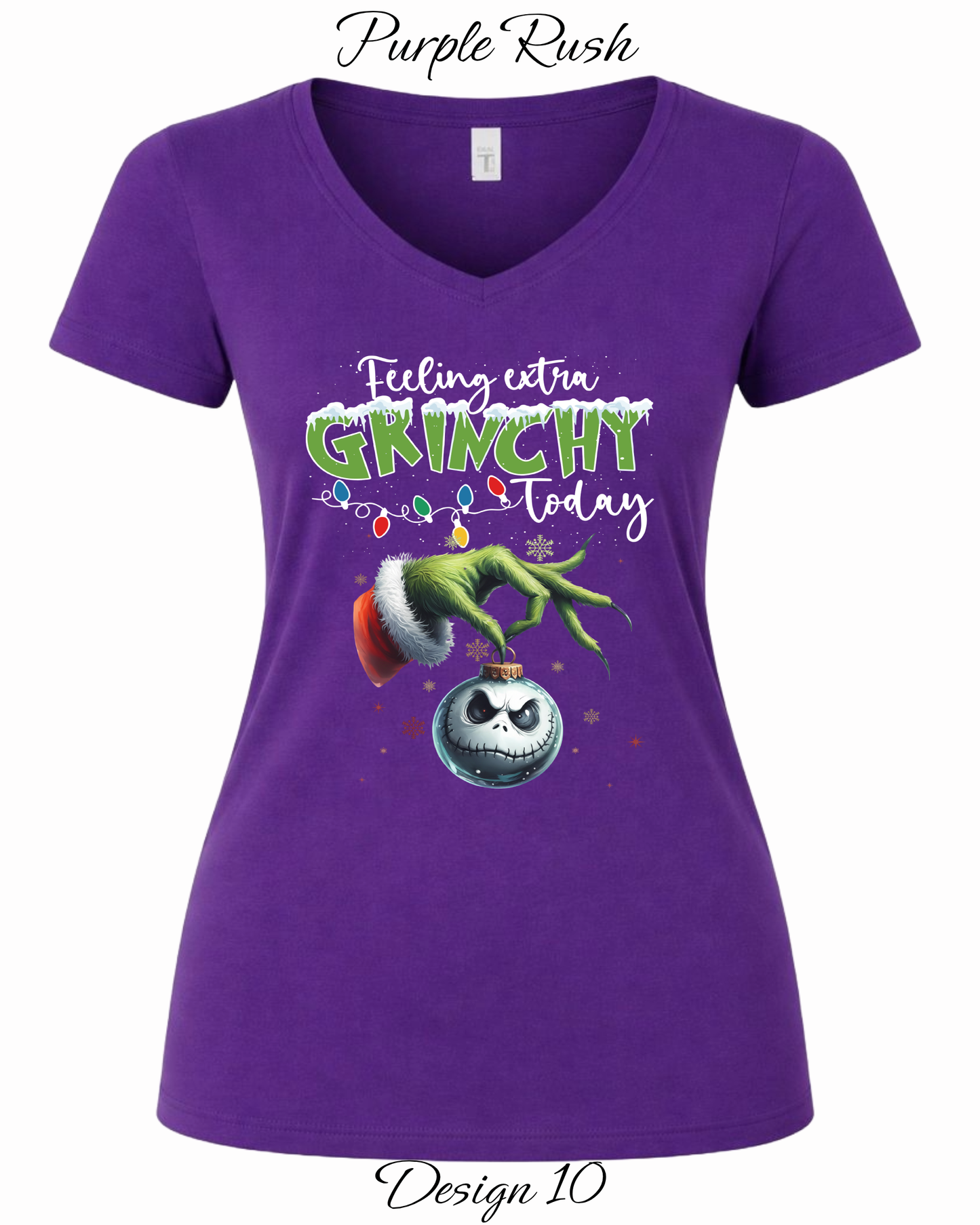 Custom Women's Tank Tops & Tees | Christmas Funny Grinch Inspired Tee