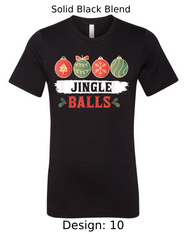 Shirts Men's Customized T-Shirts | Christmas Jingle Balls Themed Tee