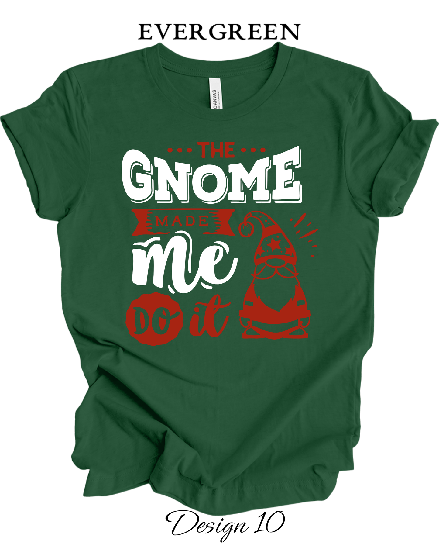 Custom Tee Unisex Crew Neck T-Shirts | Christmas Funny Gnome Inspired Tee