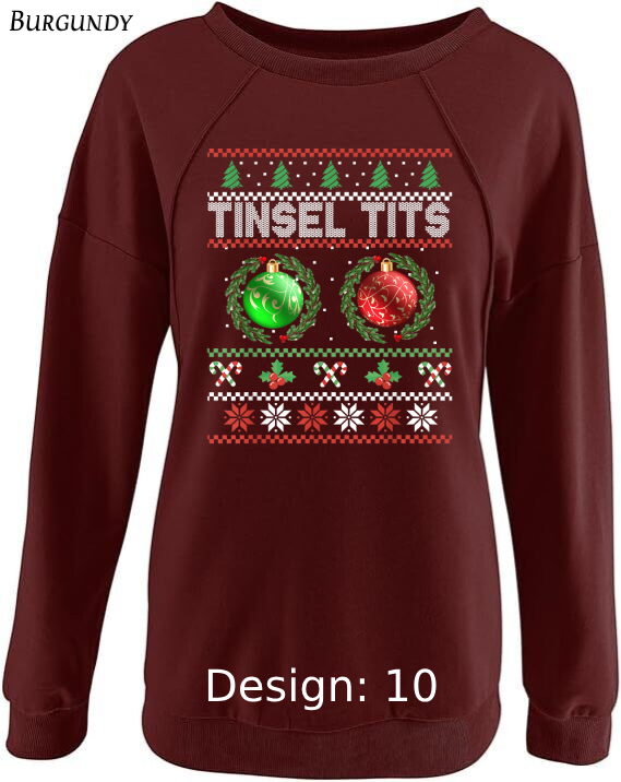 Sweatshirt Women's Christmas Tinsel Tits Sweatshirt | Custom Sweatshirt