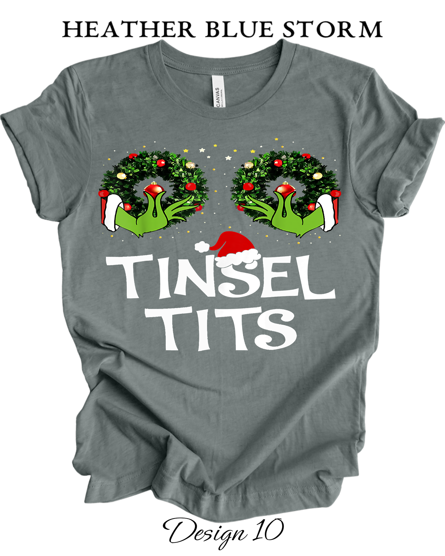 Custom Tee Unisex Crew Neck T-Shirts | Christmas Jingle Balls & Tinsel Tits Inspired Tee