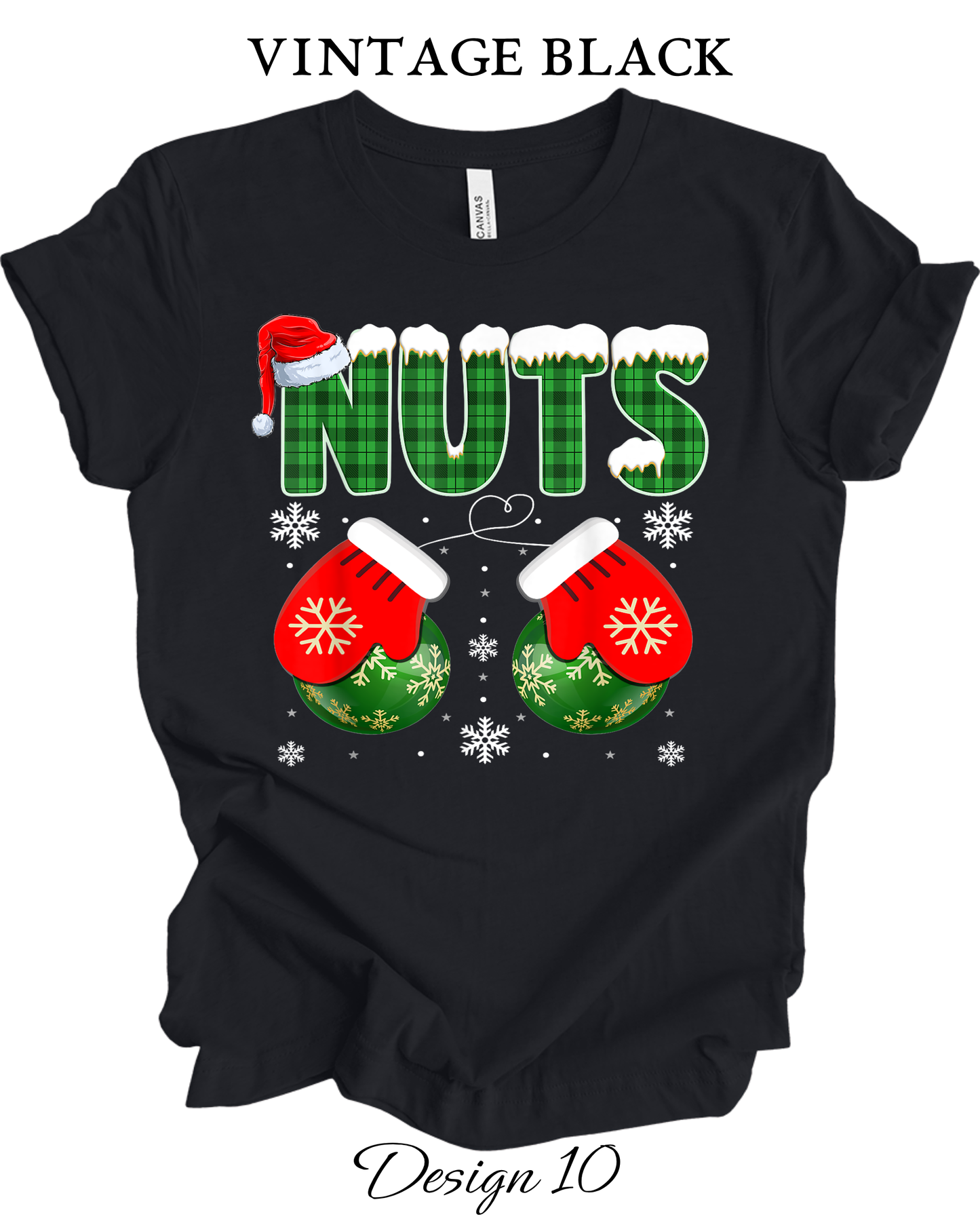 Custom Tee Unisex Crew Neck | Christmas Chest Nuts Couples Tee