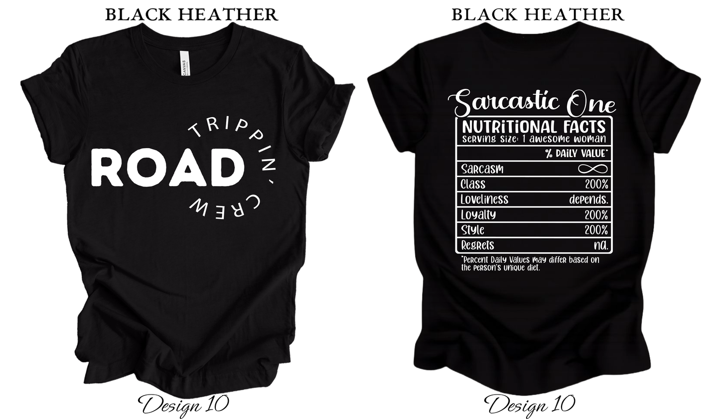 Custom Tee Unisex Crew Neck T-shirts | Road Trippin' Crew Matching Tess