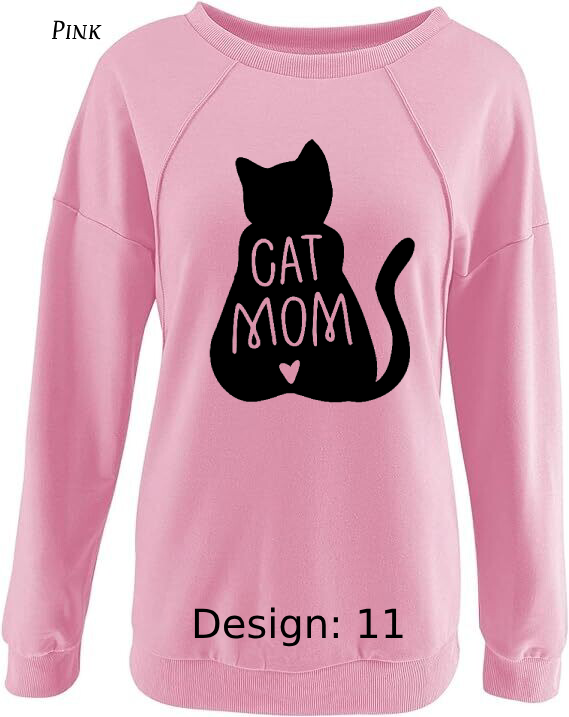 Sweatshirt Women's Cat Sweatshirt | Custom Sweatshirt