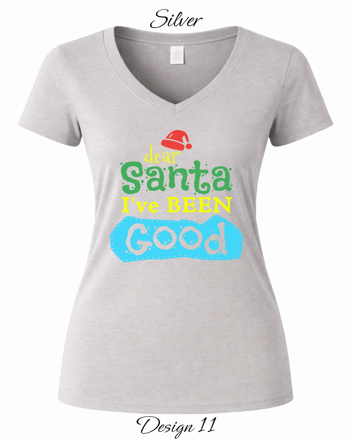 Custom Women's Tank Tops & Tees | Christmas Funny Christmas Santa Themed Tee