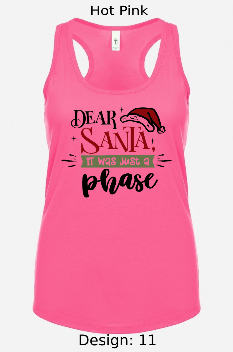Shirts Women's Customized Tank Tops & Shirts | Christmas Funny Santa Themed Tee