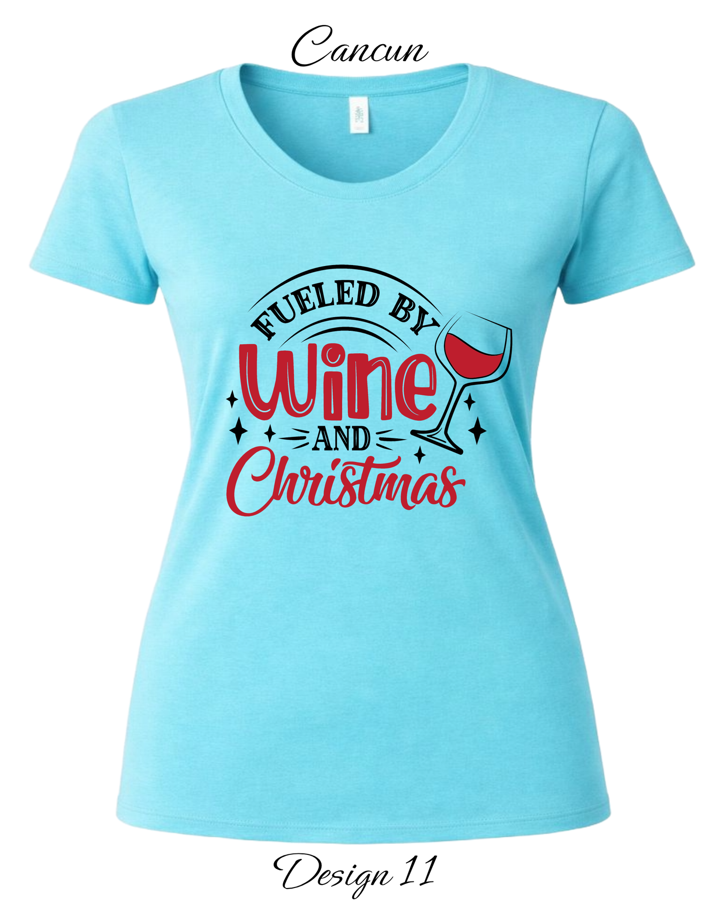 Custom Women's Tank Tops & Tees | Christmas Funny Drinking Inspired Tee