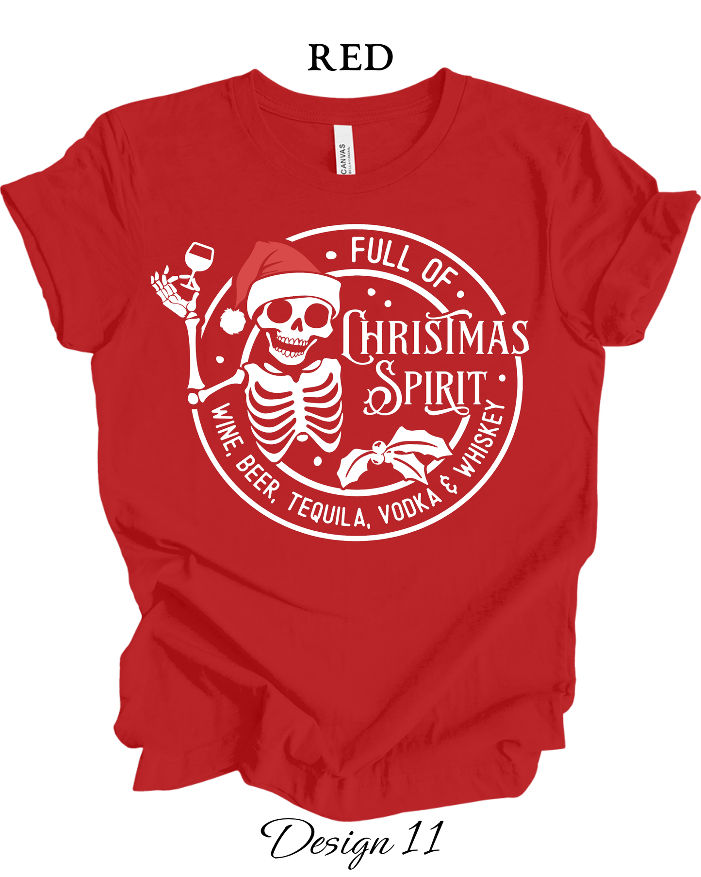 Custom Tee Unisex Crew Neck T-Shirts | Christmas Funny Drinking Inspired Tee