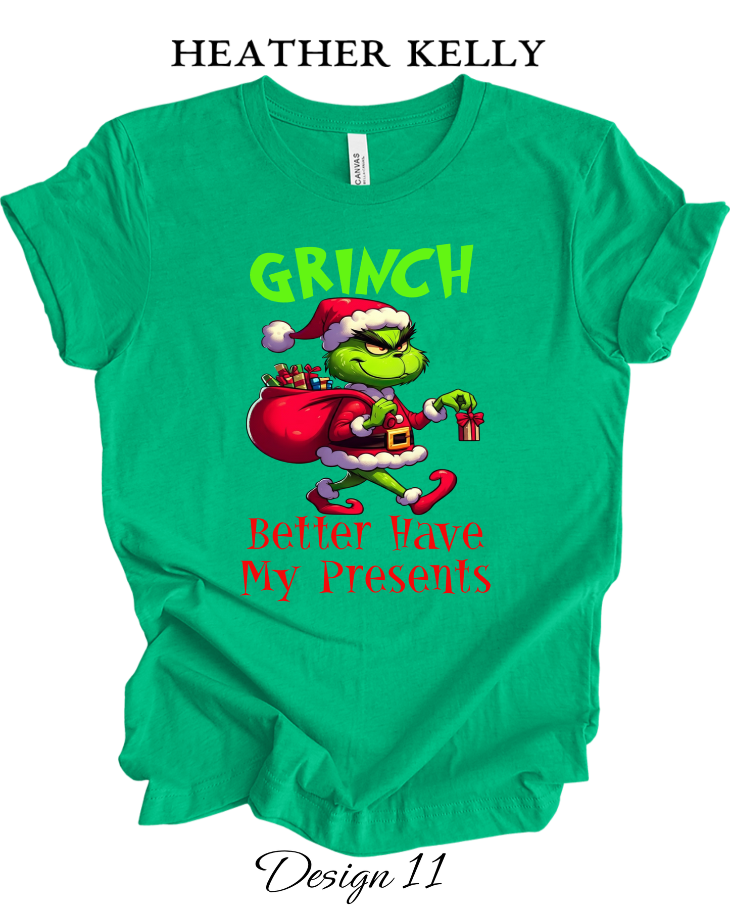 Custom Tee Unisex Crew Neck T-Shirts | Christmas Funny Grinch Inspired Tee
