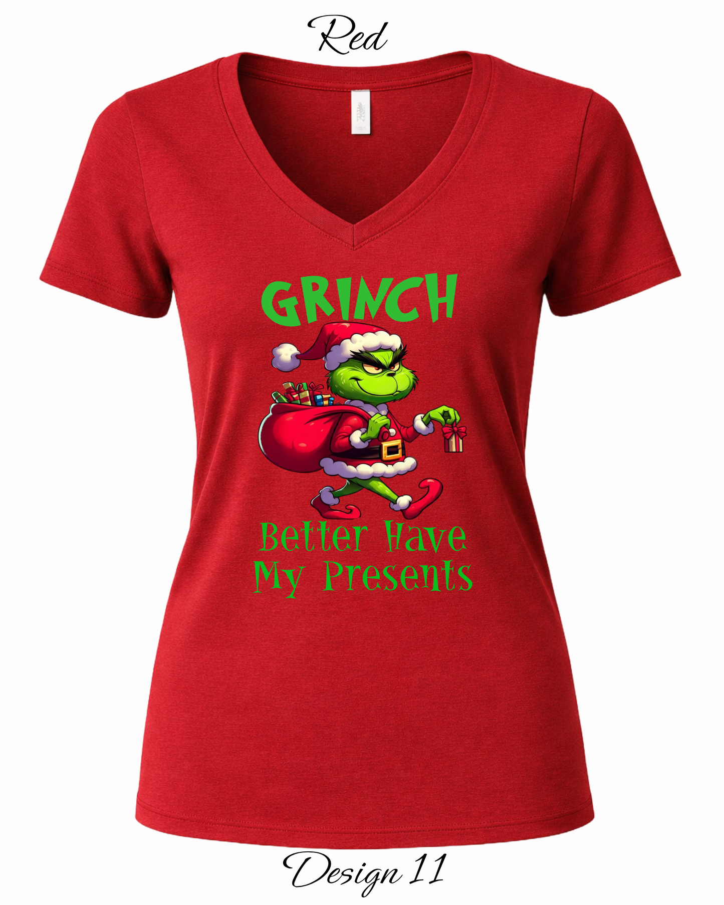 Custom Women's Tank Tops & Tees | Christmas Funny Grinch Inspired Tee