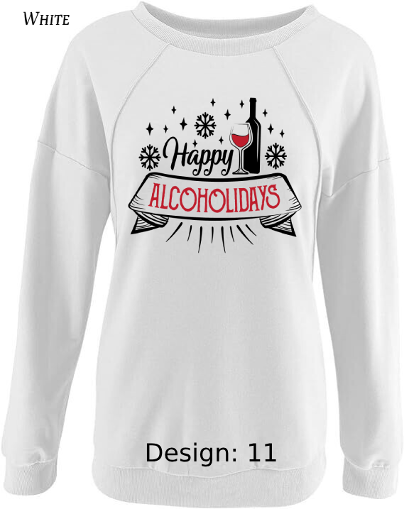 Sweatshirt Women's Christmas Funny Drinking Sweatshirt | Custom Sweatshirt