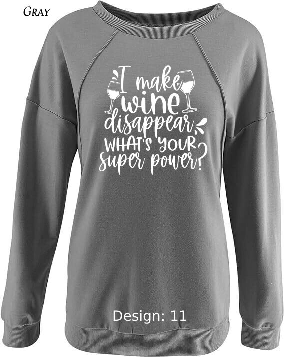 Sweatshirt Women's Wine Sweatshirt | Custom Sweatshirt
