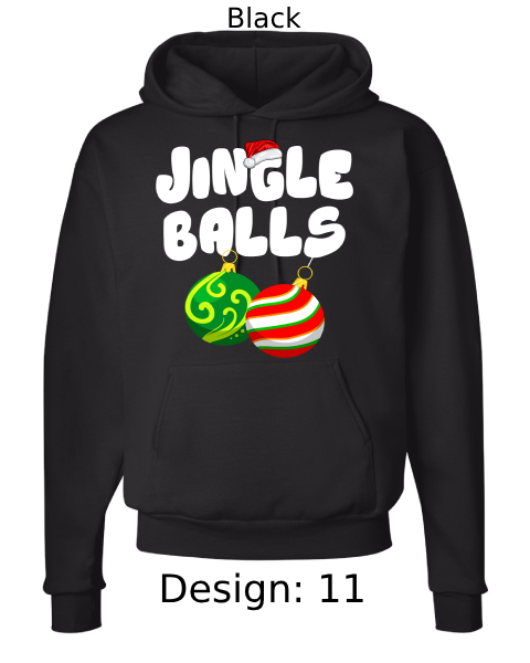Unisex Christmas Jingle Balls & Tinsel Tits Hoodie Sweatshirt | Custom Hoodie