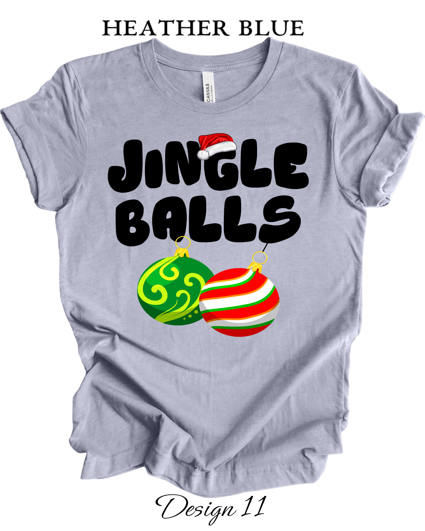 Custom Tee Unisex Crew Neck T-Shirts | Christmas Jingle Balls & Tinsel Tits Inspired Tee