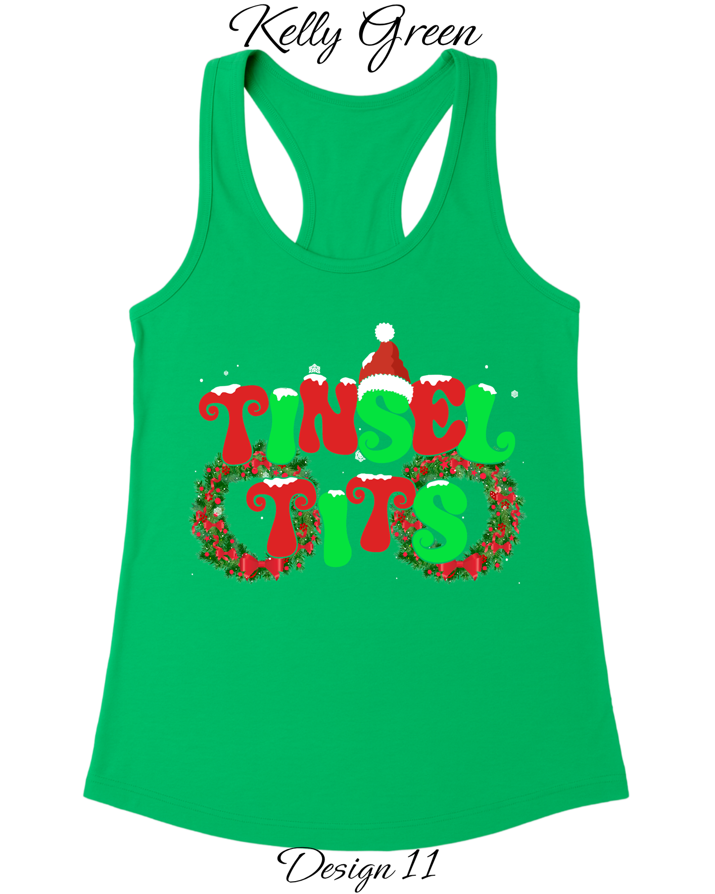 Custom Women's Tank Tops & Tees | Christmas Tinsel Tits Inspired Tee